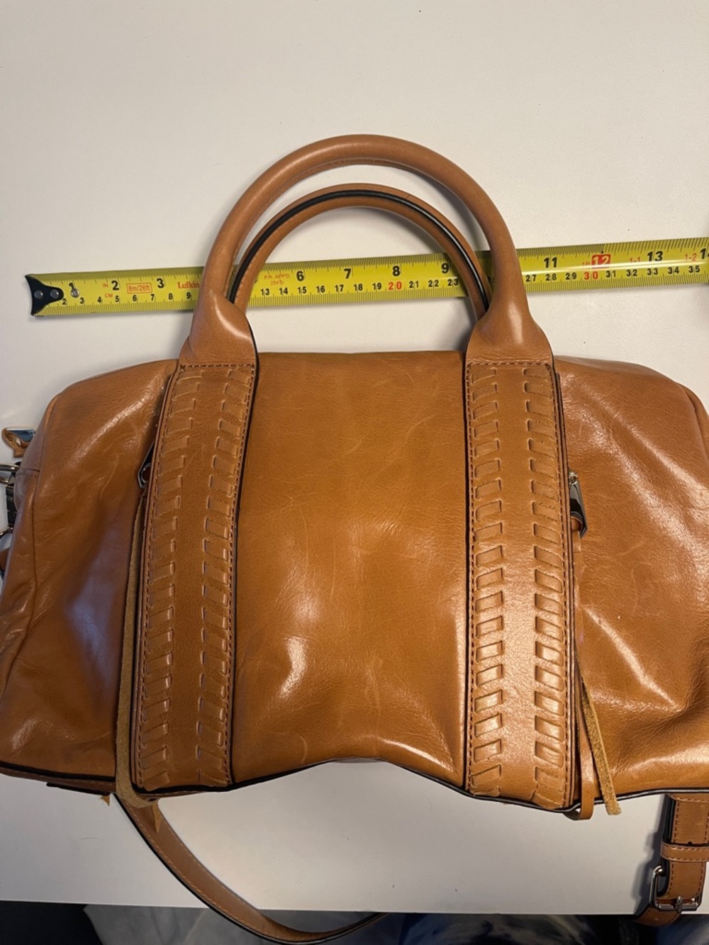 Rebecca Minkoff Classic Tan Leather Satchel Handbag